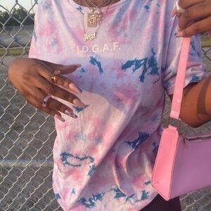I.D.G.A.F Tie Dye  T-Shirt💘